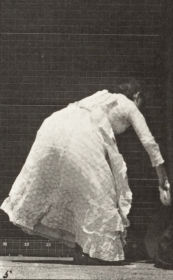 Plate 484 A:  Sweeping.  B:  Dusting a room. — figure reference